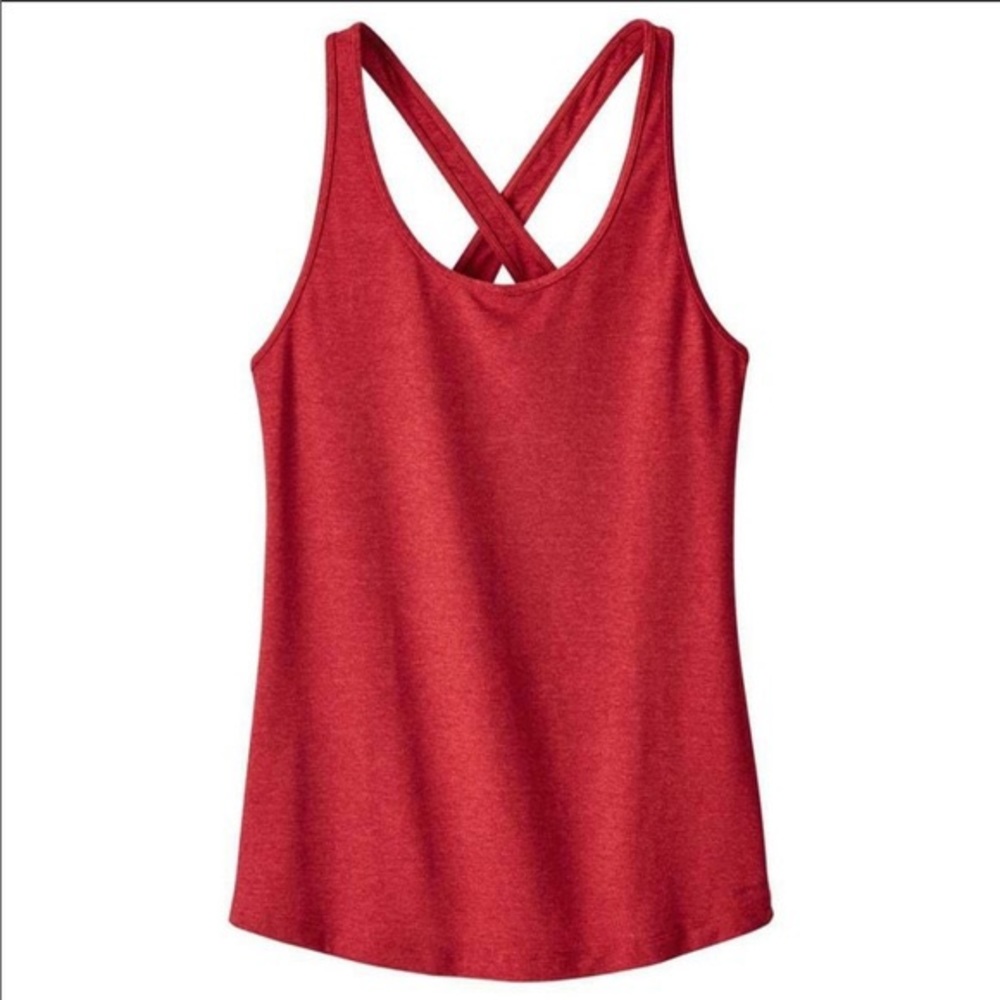 Patagonia fleur tank top in tomato red